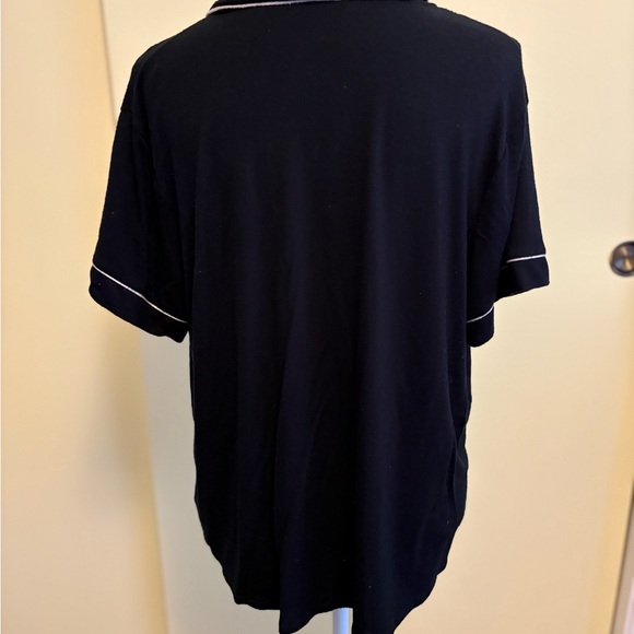 Stars Above Black Button-Up Pajama Top - Picture 2 of 3